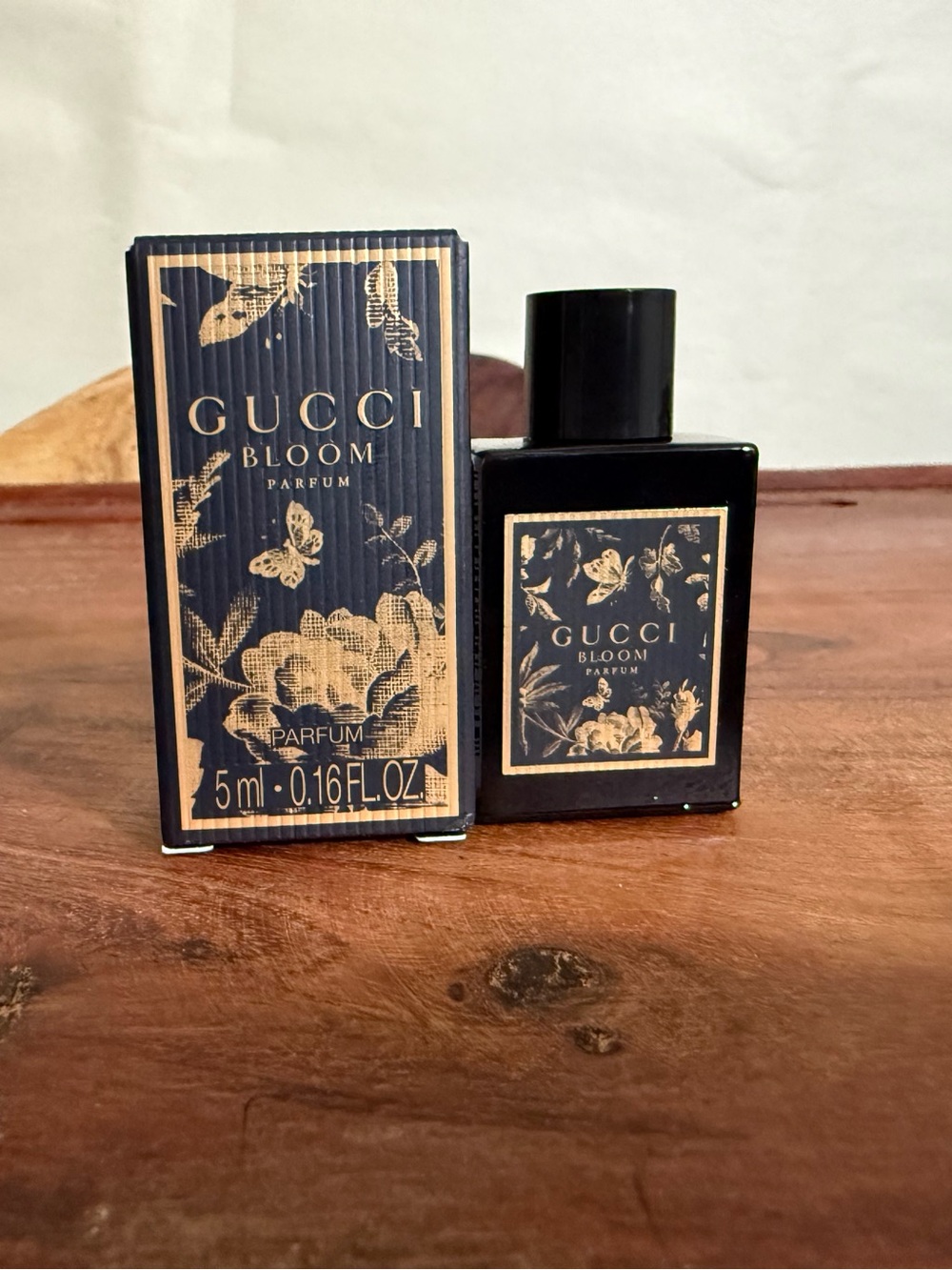 NEW IN BOX Gucci Bloom Parfum MINI Splash Dabber .16oz, 5ml + Sample Gardenia